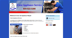 Desktop Screenshot of crestapplianceservice.com